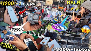 Chor bazaar delhi | CHOR BAZAAR DELHI cheapest I phone under ₹2000/- iPhone gopro DSLR Laptop camera