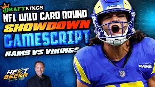 VIKINGS VS RAMS | NFL Playoffs Wild Card Round Analysis | MNF DraftKings SHOWDOWN Strategy + Lineups