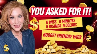6 AFFORDABLE WIGS | 6 Brands | 6 Colors | 6 Minutes | Styles You WON'T Believe Are BUDGET FRIENDLY!