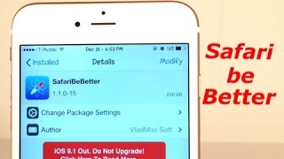 Cydia Tweak: SafariBeBetter - Improve mobile safari