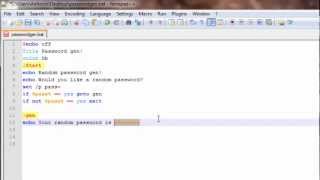 Batch Tutorial: Making a Random Password Generator (Numbers Only)