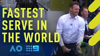 Groth and Crawf's fastest serve - Australian Open | Wide World of Sports