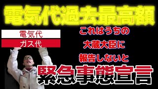 電気代・ガス代の光熱費がおっさん家統計上過去最高額を記録して緊急事態宣言！！暖房費の削減？経費を削って生活費を確保する案をおっさん国会で大臣と議論