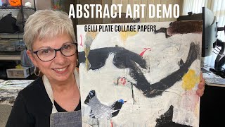 Abstract Art Demo: Making Collage Papers with a Gelli Plate