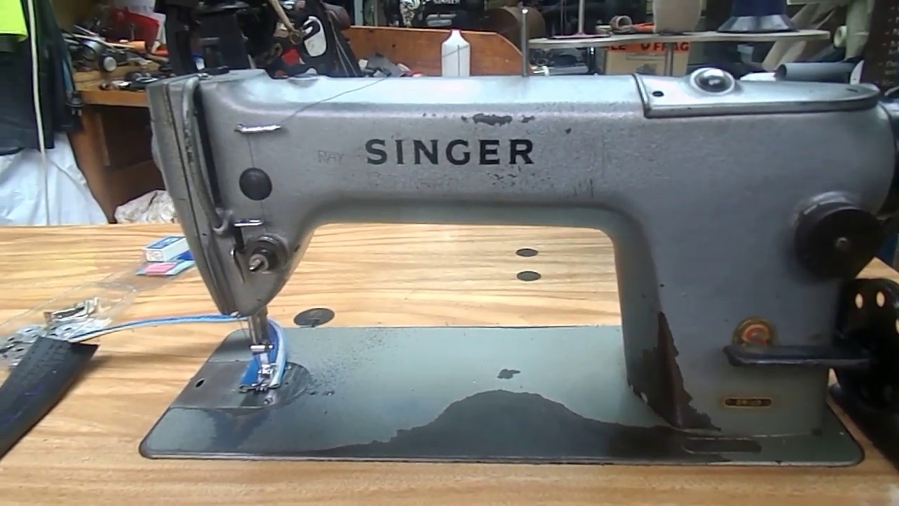 Singer 291U3 , Industrial Canvas And Leather Sewing Machine - YouTube