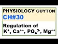 Ch#30 Physiology Guyton | Regulation of K+, Ca++, Phosphate & Mg++ | Renal Physiology