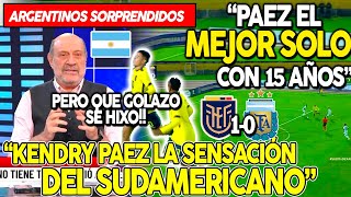 ARGENTINOS MARAVILLADOS con GOLAZO DE KENDRY PAEZ ¡ES LA SENSACION DE SUDAMERICA CON 15 AÑOS!