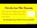 Add Remove Input Fields Dynamically using jQuery