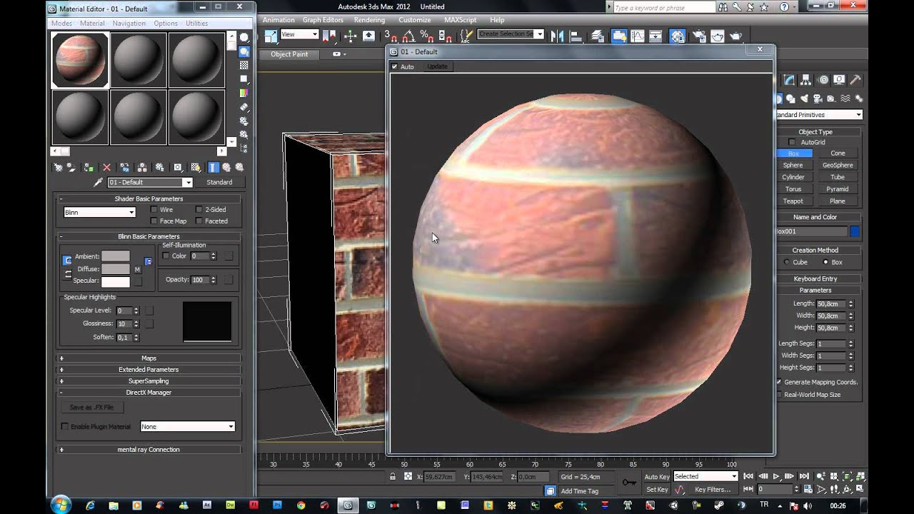 3ds Max 2012 Ders 49 Material Editor - Bitmap Parameters - YouTube