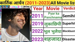 Karthik (2011-2023) movie list | Karthik Aryan hit or Flop movies