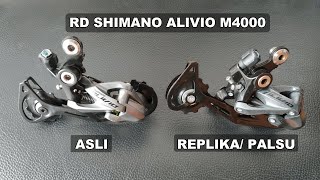 Perbedaan RD Shimano Alivio M4000 Asli Dengan Yang Replika / Palsu