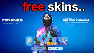 How Many FREE FORTNITE SKINS Can I Get In 24 Hours?