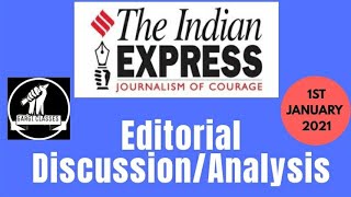 1st January 2021 | Gargi Classes Indian Express Editorial Analysis/Discussion