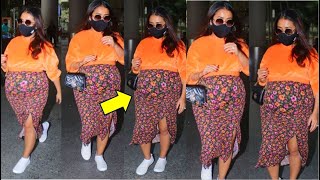 Pregnant Neha Kakkar's hide her Baby Bump at the Airport