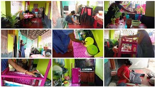 আজকে রান্নাঘর,কাজের ঘর, বারান্দা সব deep clean করে নিজের মতো করে সাজিয়ে নিলাম।💒