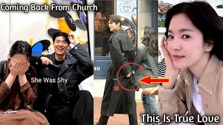 OMG😱 Song Hye Kyo Was Shy As Lee Min ho Seated Close To Her During Church Service Yesterday