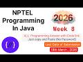 NPTEL Programming in Java Week 8🔥 All Programming Solutions + Code Link (2026)