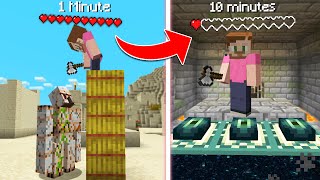 Minecraft Speedrun BUT You Lose Hearts Every Minute!