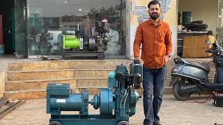 10kva Kirloskar generator 12hp DAF12 engine aircooled with small tyre | Kirloskar Generator