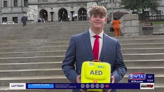 Local family speaks with lawmakers, hoping to enact AED, CPR policy change in schools