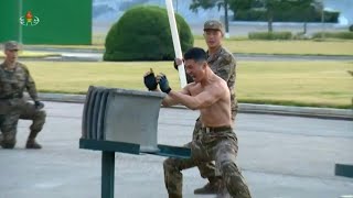 N. Korean army gives brutal show of 'strength, bravery and morale' | AFP