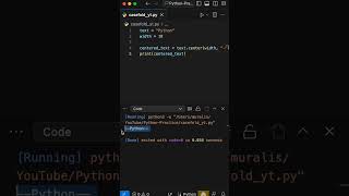 Mastering Python's center() Method: Align Your Text Like a Pro! #shorts