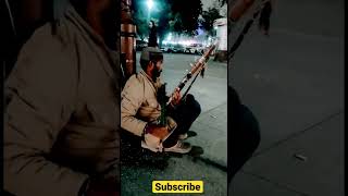 Street artist awesome playing khanjira instrument #khanjira #music #streetartists #talented