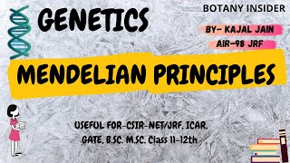 Unit-8 Genetics| Mendelian Principles | Laws of Mendel | CSIR-NET JRF  ||