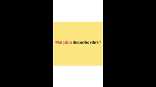 c interview questions - malloc #shorts #bydubebox
