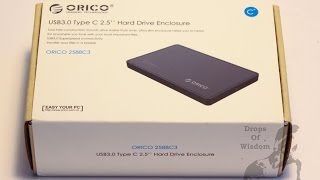 Orico 2588C3 USB 3.0 Type C HDD Enclosure Unboxing