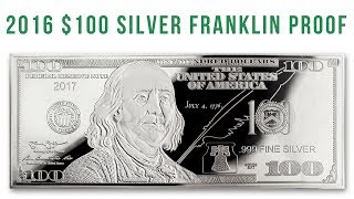 2016 $100 Silver Franklin Proof