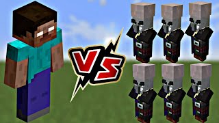 MINECRAFT HEROBRINE VS MAGISPELLER FIGHT||MINECRAFT MOB BATTLE||