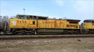UP intermodal with UP 9458 the JC Kenefick safety award winner plaque engine in Dixon IL