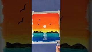 How to paint landscape with acrylic/relaxation/acrylic painting tutorial