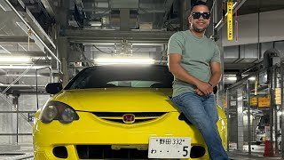 First time in Tokyo Japan , Omoshiro rent a car  Renting the DC5 Integra Type R- upgarage JDM heaven