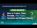 Java Crash course| 02 | Project, Class, Variable, Data Types, Functions, Wrapper Classes | Sinhala