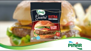 Bu efsane Burger, burgercide değil evde yapıldı! Pınar Gurme Extra Dana Burger 240G şimdi raflarda!