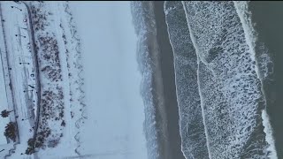 Snow At Myrtle Beach Drone Video