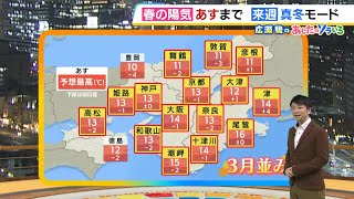 【1月24日(金)】春先取りの温もりは金曜日まで！週末からは“真冬モード”の寒さに【近畿の天気】#天気 #気象