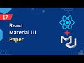 React Material UI Tutorial - 17 - Paper