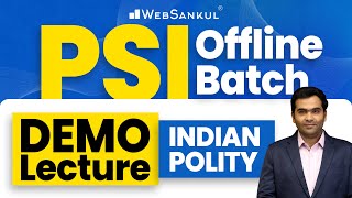 Indian Polity | Demo Lecture | સમર્પણ - PSI Offline Batch | Mission Khakhi | WebSankul