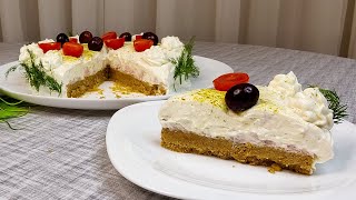 Looks Like a Cheesecake But It's Not - Salty Cake With Cream Cheese, A Real Delicacy