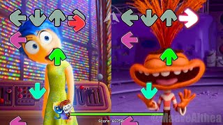 Joy VS Anxiety on Friday Night Funkin Inside Out 2 Memes FNF