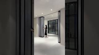 Indoor hanging rail folding door partition design#aluminium #home