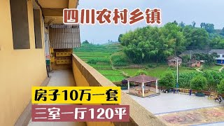 四川农村乡镇，房子10万一套，三室一厅120平，这环境太好了！