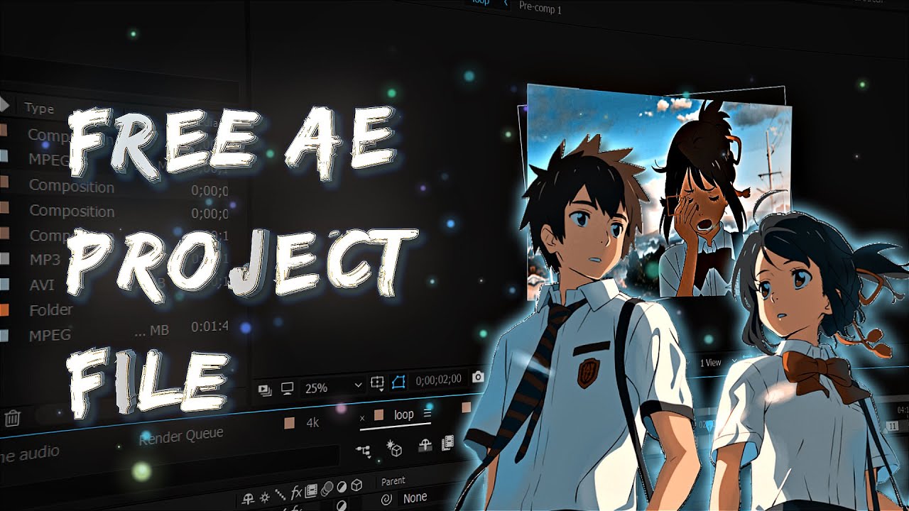 Your Name Amv Edit Free After Effects Project File Youtube