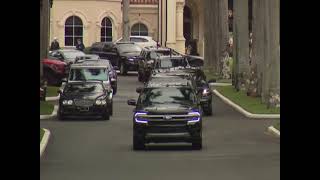 RAW: Donald Trump returns from West Palm Beach golf club to Mar-a-Lago