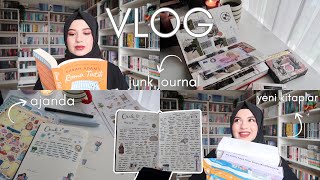 VLOG: yayınevlerinden gelenler 📚 junk journal 🗑️ haftalık ajanda süsleme 🗒️🖊️