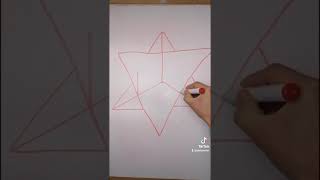 How to draw a star in 3D optical illusion impossible shapes #shorts
