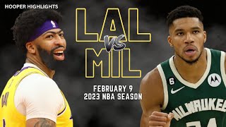Los Angeles Lakers vs Milwaukee Bucks Full Game Highlights | Feb 9 | 2023 NBA Season